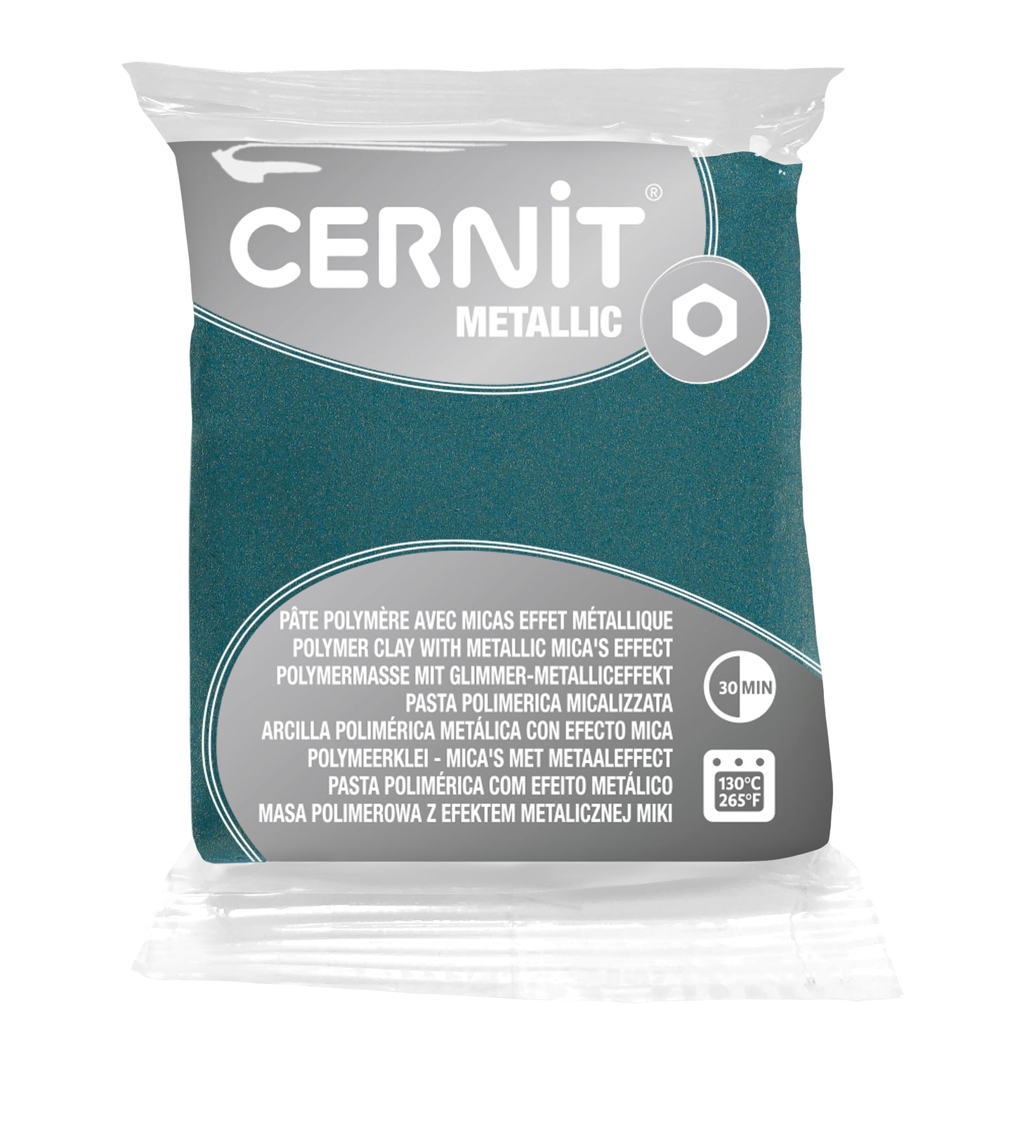 Cernit Polymer Clay 56g | Metallic - 054 Turquoise Gold