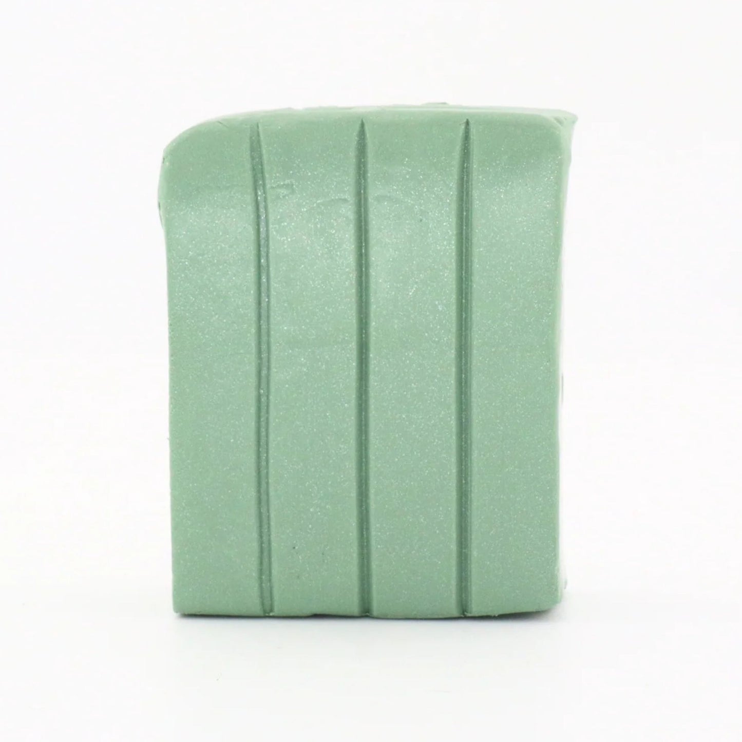 Green textured raw clay on a white background - Sculpey Premo Polymer Clay | Sage Pearl - 57g -