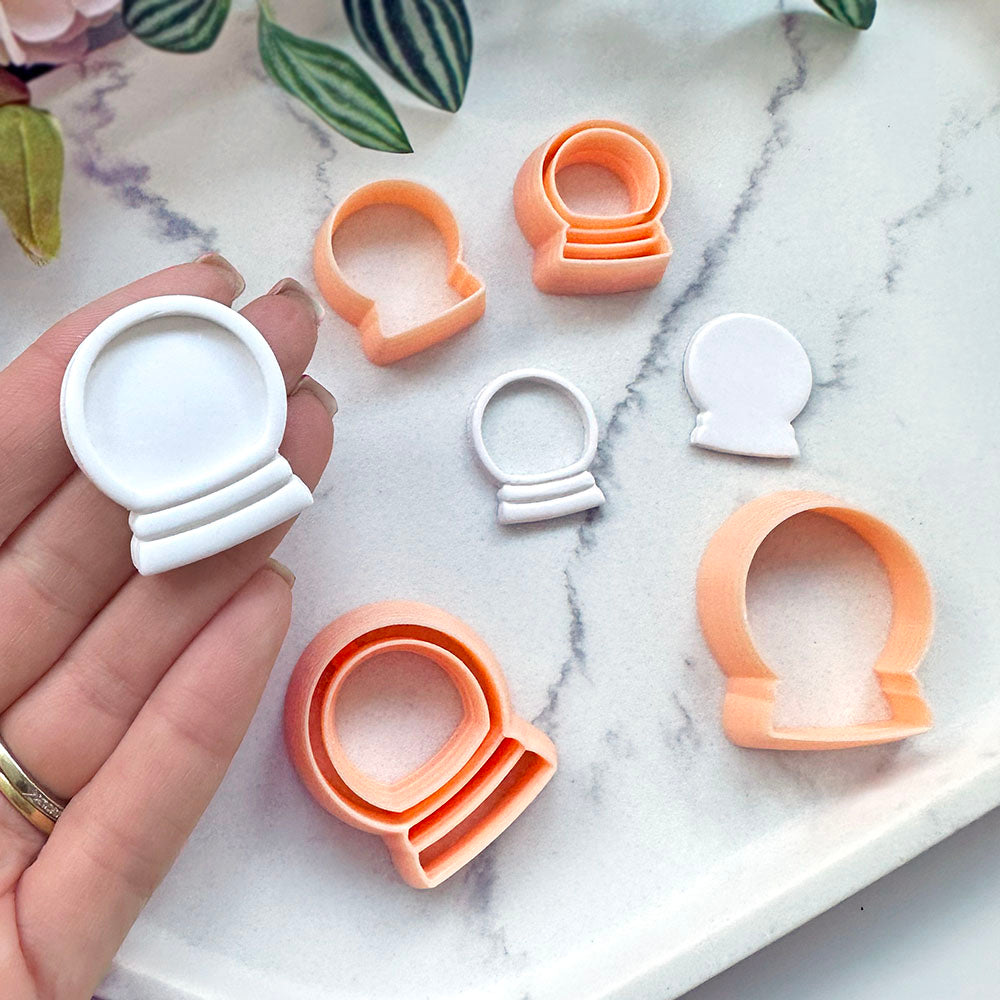Snowglobe Polymer Clay Cutter | Snow Globe Duo Set of Two -