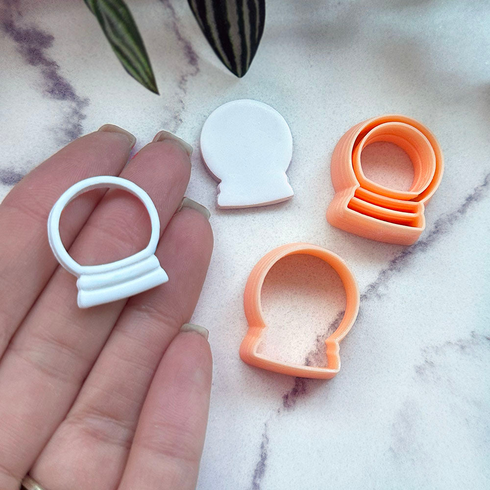 Snowglobe Polymer Clay Cutter | Snow Globe Duo Set of Two -
