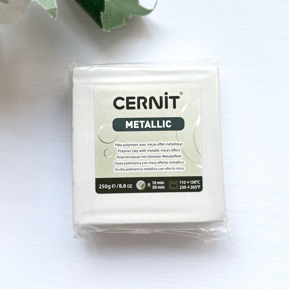Cernit Polymer Clay 250g | Metallic - 085 Pearl White -
