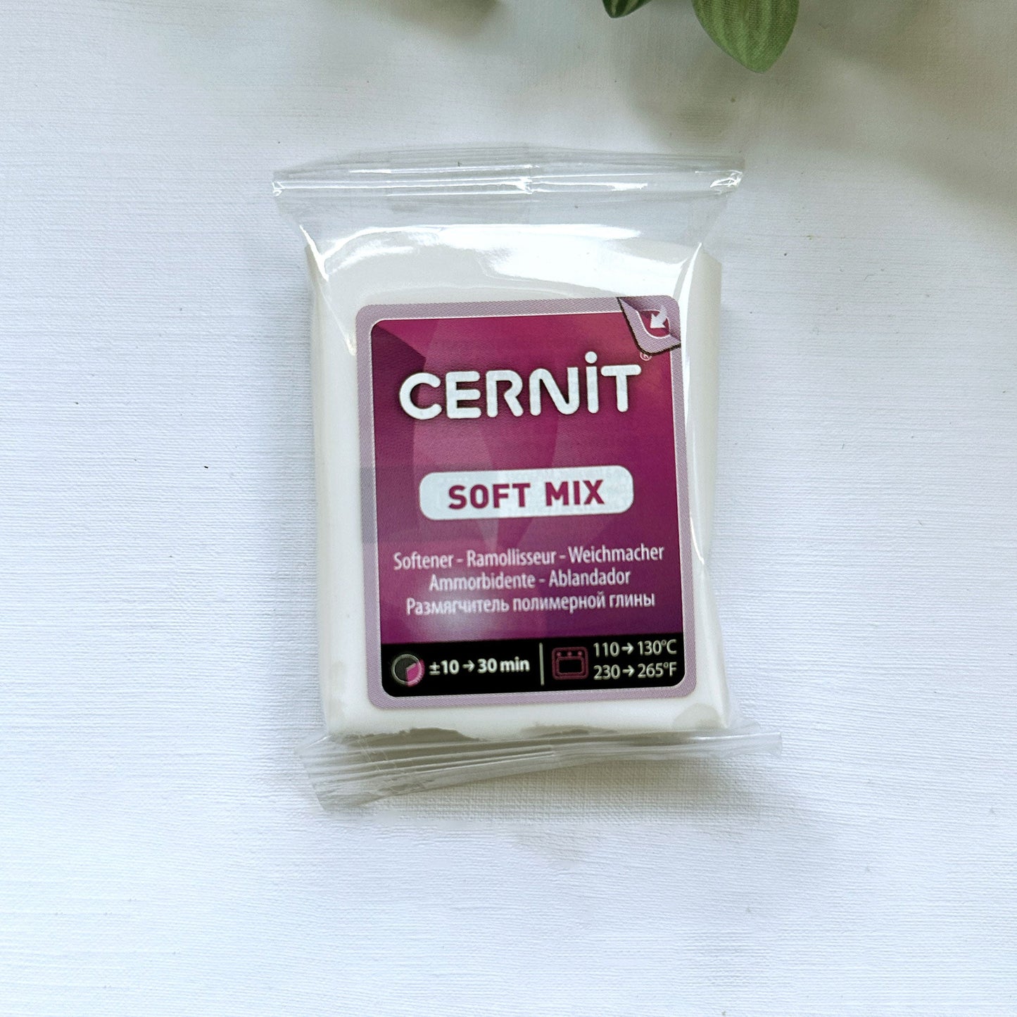Cernit Soft Mix polymer clay in packaging on a white background