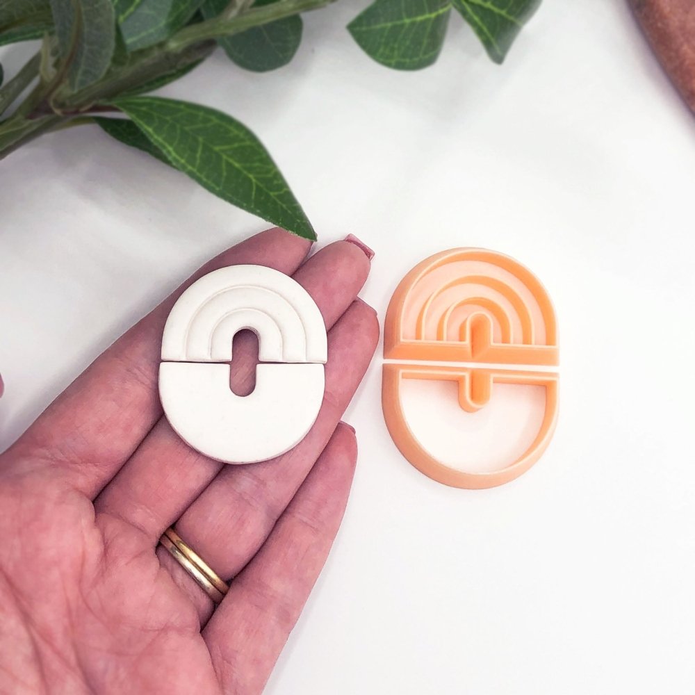 Chunk Arch Clay Cutter | Rainbow Oval Duo Set -