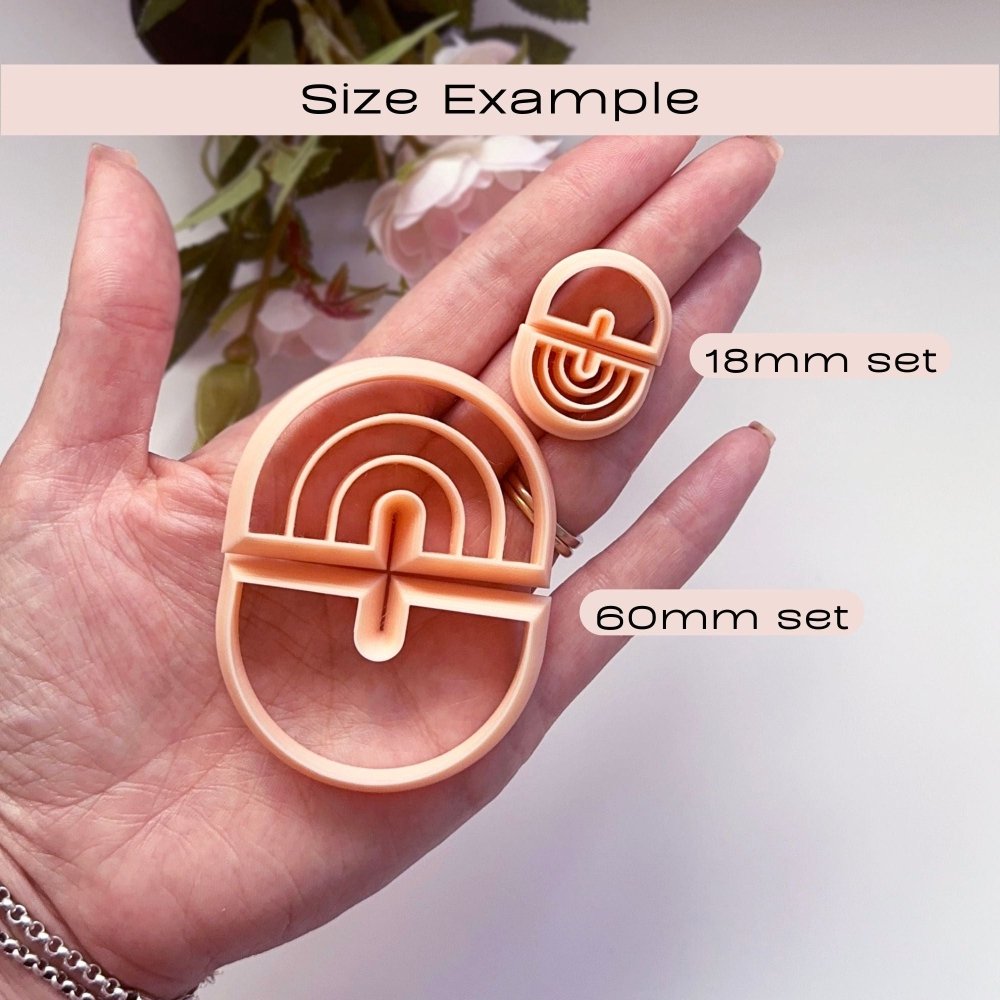 Chunk Arch Clay Cutter | Rainbow Oval Duo Set -