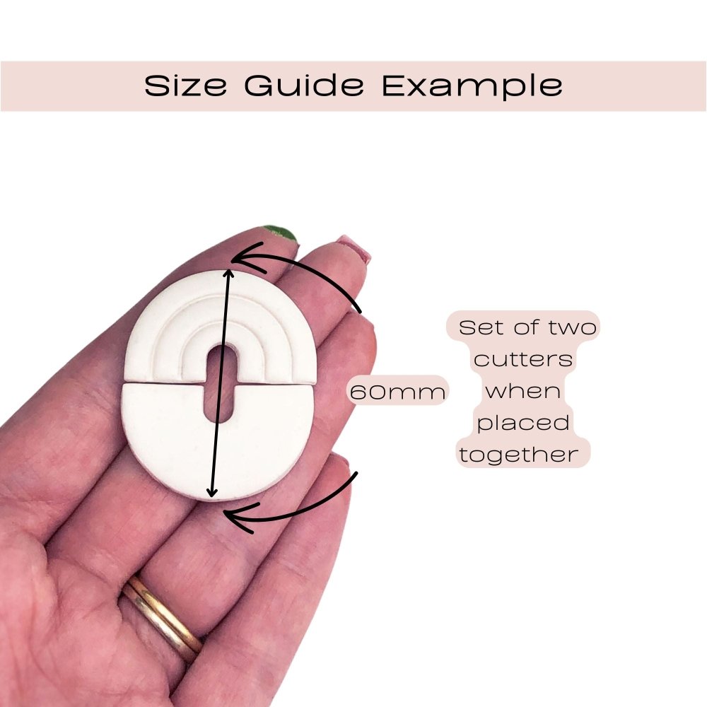 Chunk Arch Clay Cutter | Rainbow Oval Duo Set -