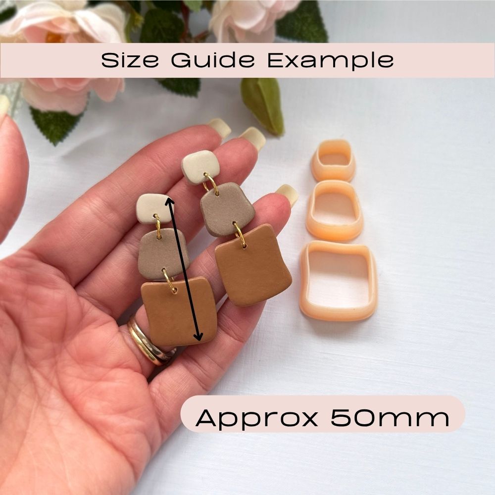 Organic Squares Clay Cutter Set