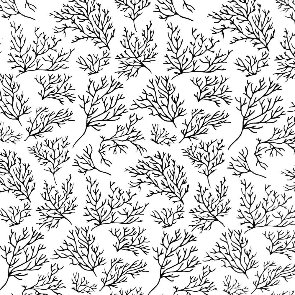 Coral Silkscreen Stencil | Flowing Reef -