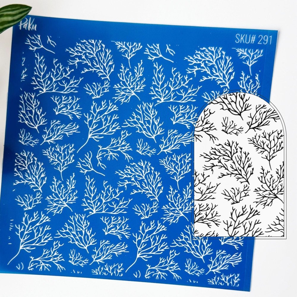 Coral Silkscreen Stencil | Flowing Reef -