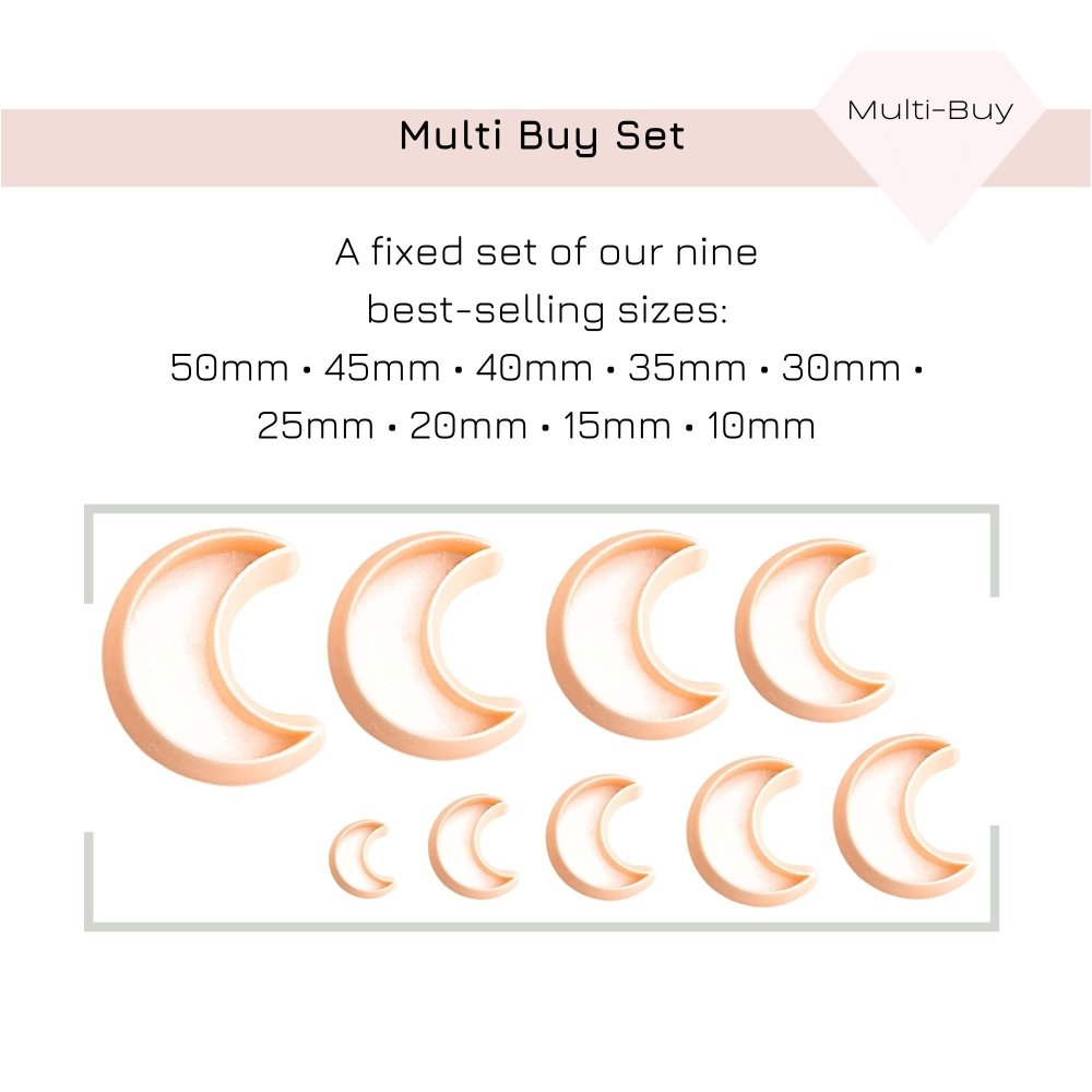 Crescent Moon Clay Cutter - multi buy set
