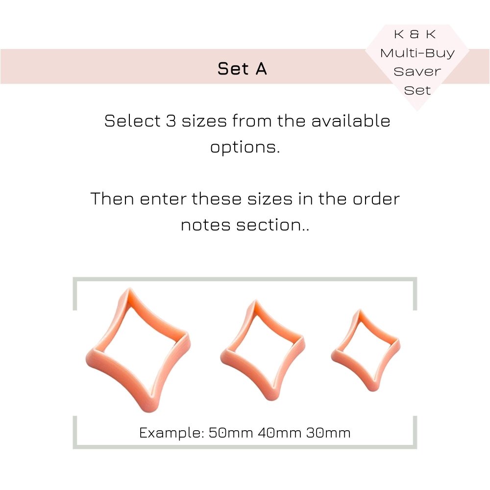 Diamond Concave Clay Cutter -