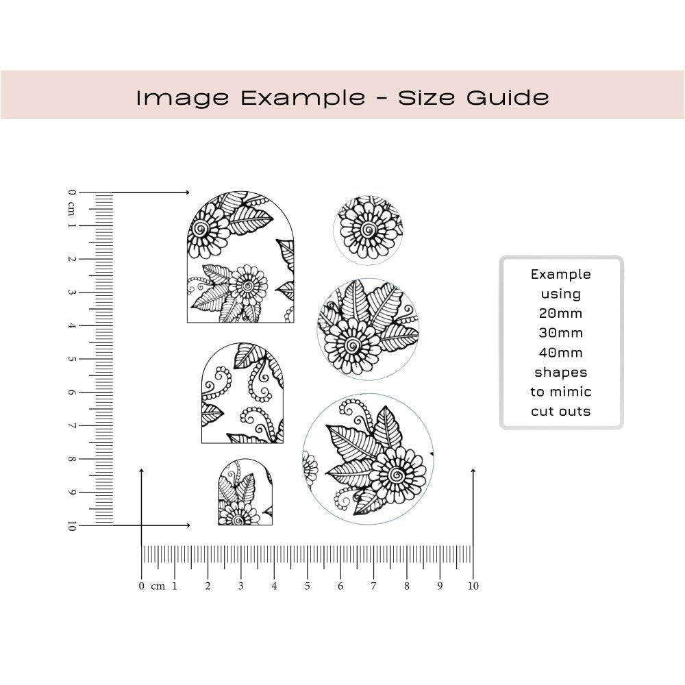 Floral Embroidery Silkscreen Stencil -