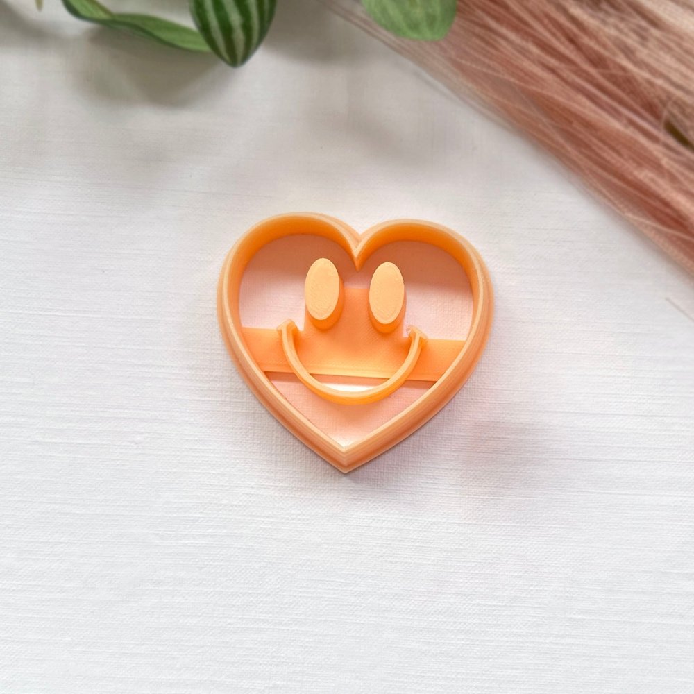Heart Face with a Smile Clay Cutter -