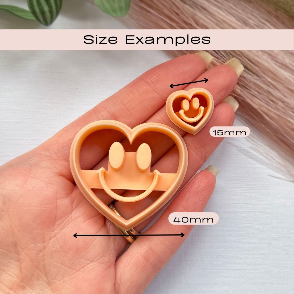 Heart Face with a Smile Clay Cutter -