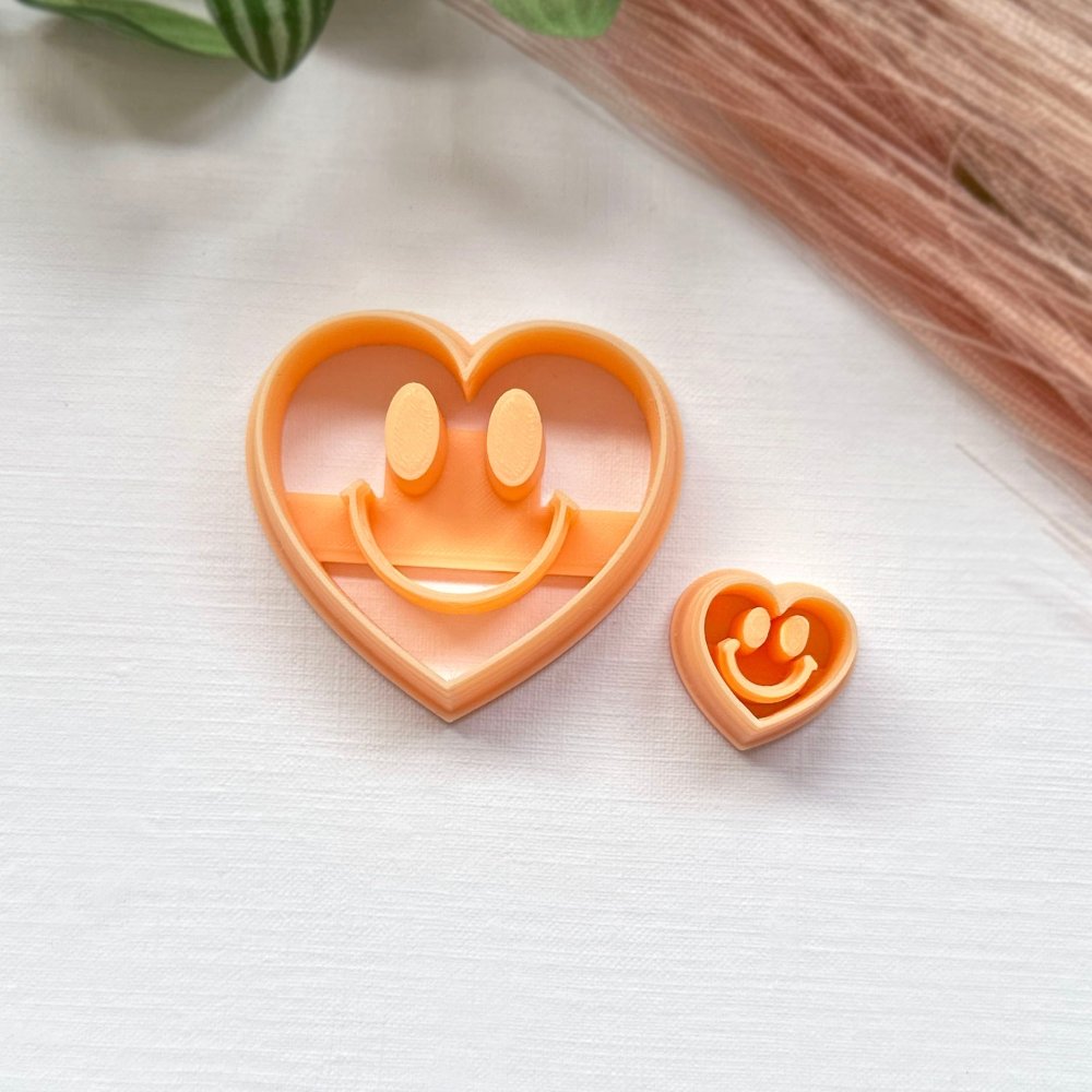 Heart Face with a Smile Clay Cutter -