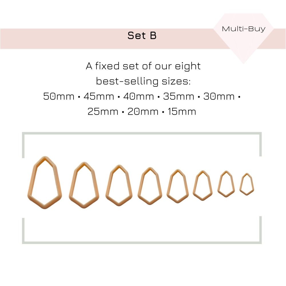 Jewel Shape Clay Cutter | Modern Faceted Design -