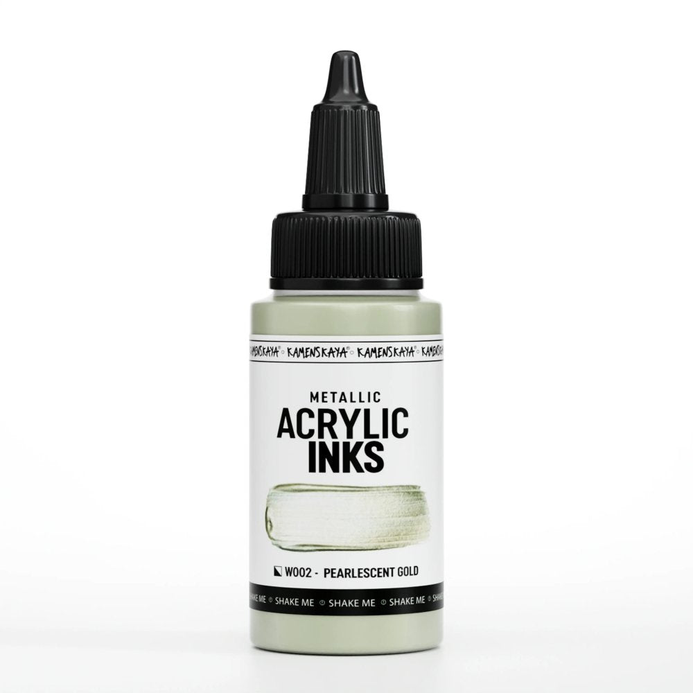 Kamenskaya Acrylic Ink 30ml | Metallic Pearlescent Gold -
