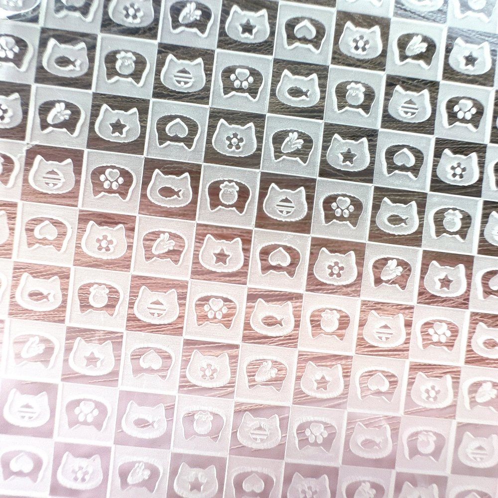 Kitten Check Acrylic Texture Stamp -