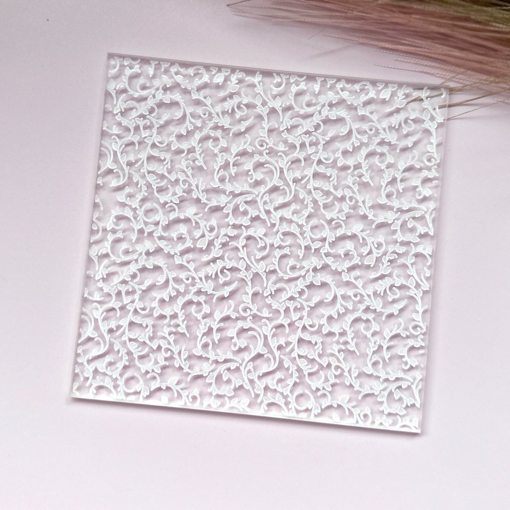 Leaf Scroll Foliage Texture Stamp -