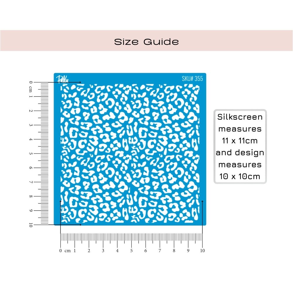 Leopard Print Silkscreen Stencil -