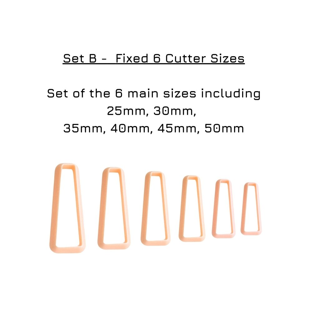 Long Slim Tapered Rectangle Clay Cutter -