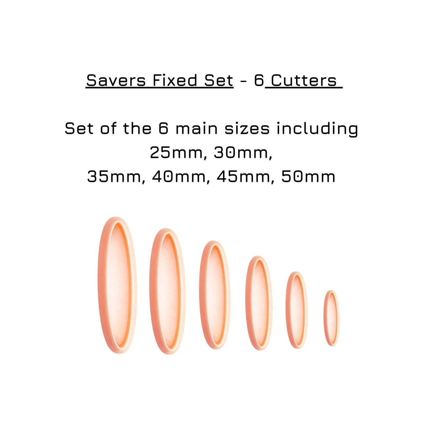 Long Thin Oval Polymer Clay Cutter - set for polymer clay jewellery making