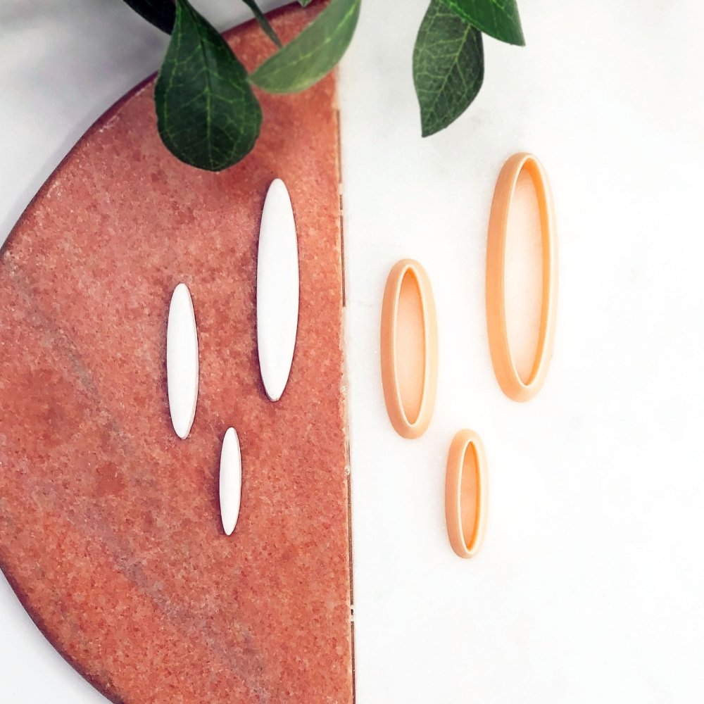 Long Thin Oval Polymer Clay Cutter -