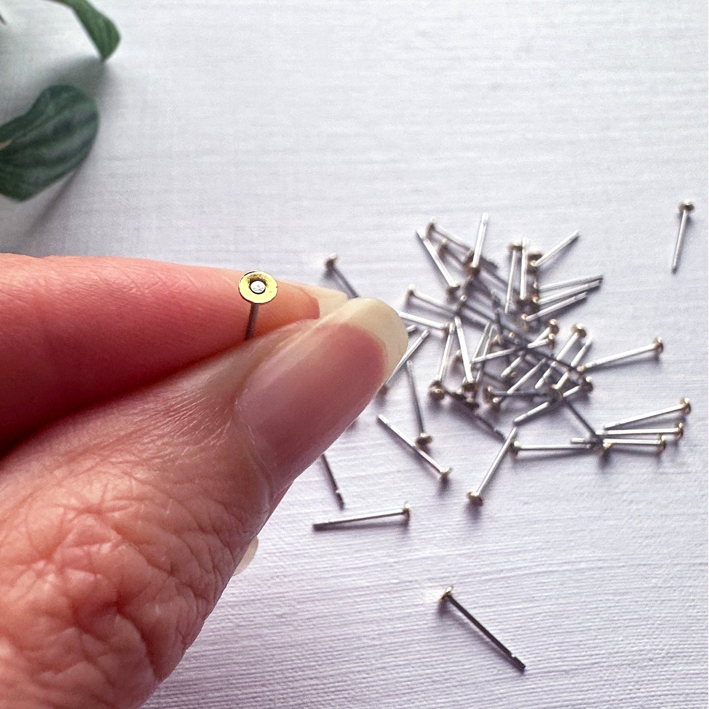 Micro Ear Stud Posts | Flat Pad Findings 2mm 3mm -