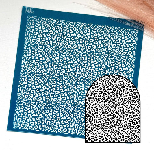 Mini Leopard Print Silkscreen Stencil -