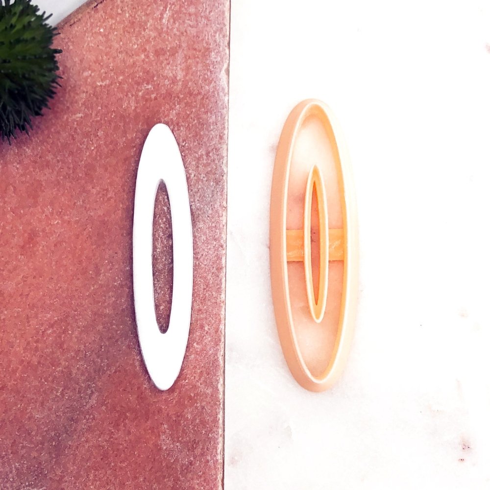 Oval Long Slim Clay Cutter -
