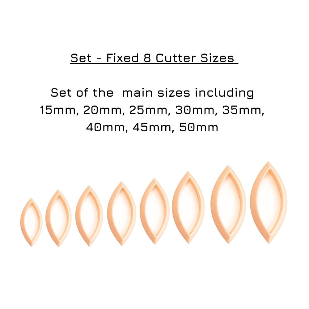 Oval Slim Marquise Clay Cutter -Kaly and Klay