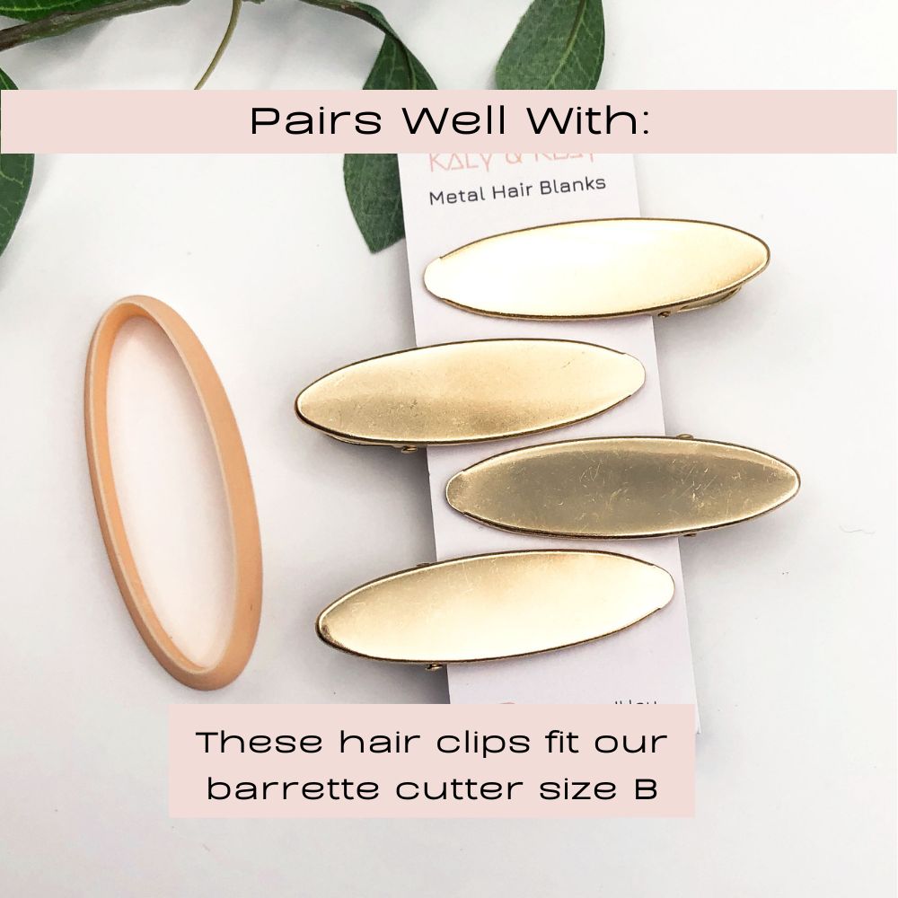 Pack of Gold Barrette Hair Clip Blanks -