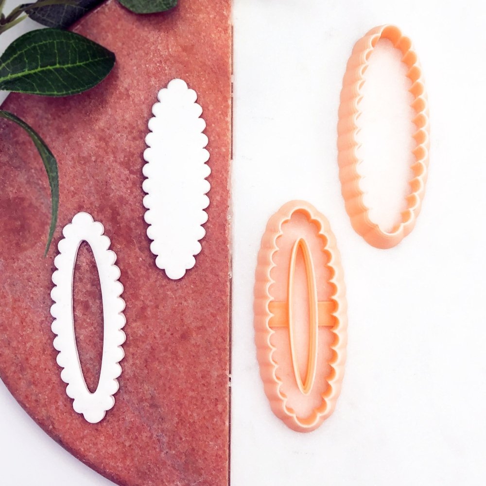 Scalloped Barrette Clay Cutter -