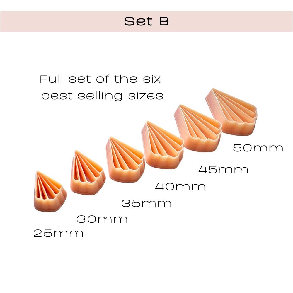 Scalloped Fan Clay Cutter | Embossed -