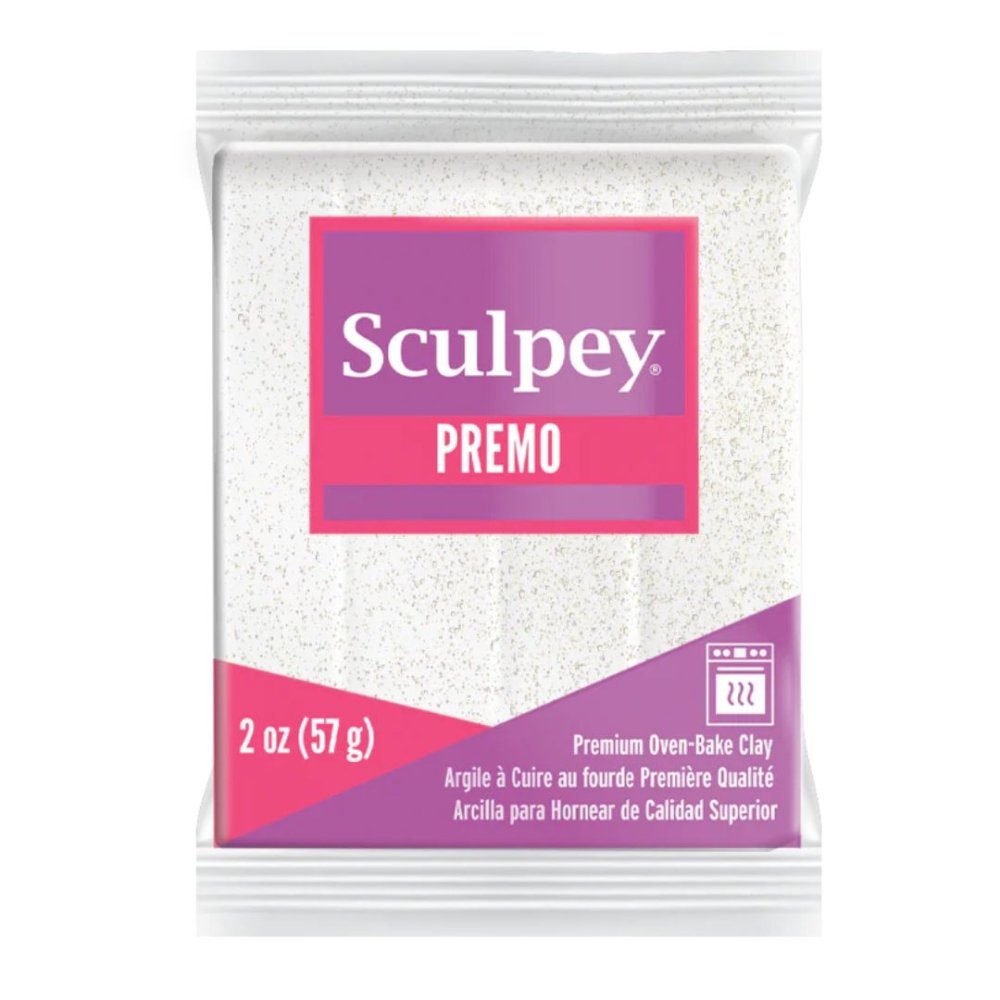 Sculpey Premo Polymer Clay | 57g - 5057 Frost White Glitter -