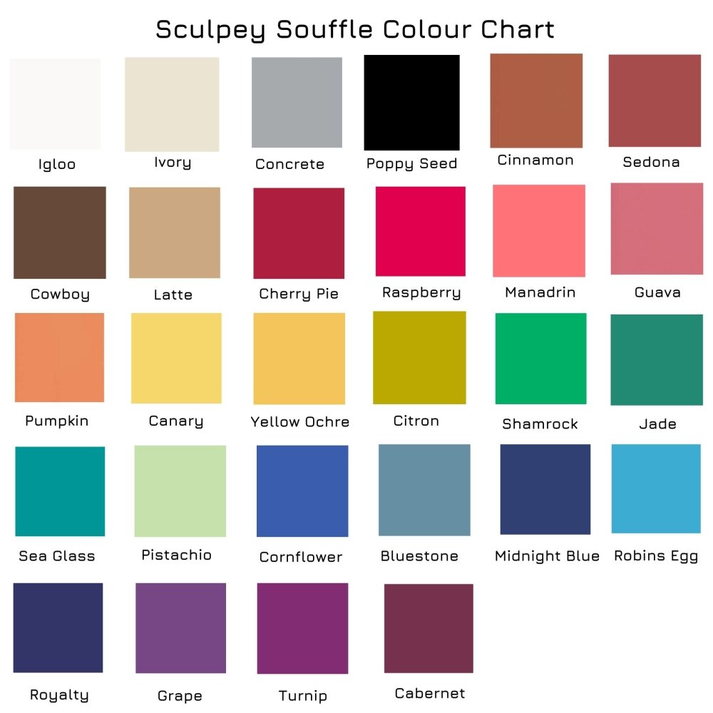 Sculpey Souffle Polymer Clay | 48g - 6028 Cabernet | Kaly and Klay