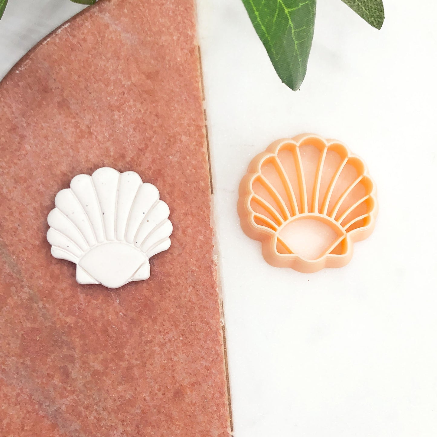 Seashell clay cutter. For polymer clay jewellery, earring making.