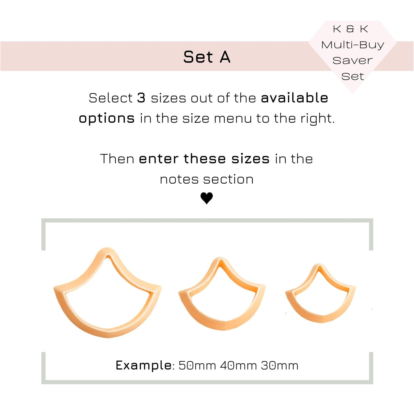 Shield crest clay cutter for jewellery makers and crafts - Set of 3 - choose any 3 sizes
