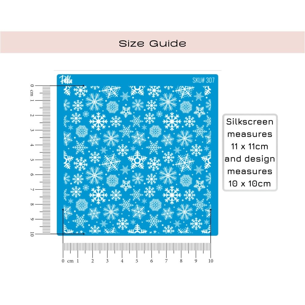 Snowflakes Silkscreen Stencil -