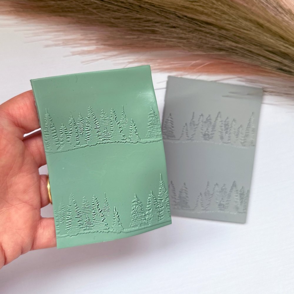 Trees Silhouette Texture Stamp -