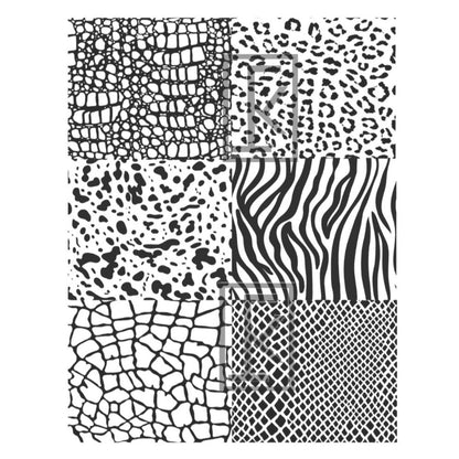 Animal Print Sampler Silkscreen | Zebra, Leopard, Snake, Giraffe, Croc. -