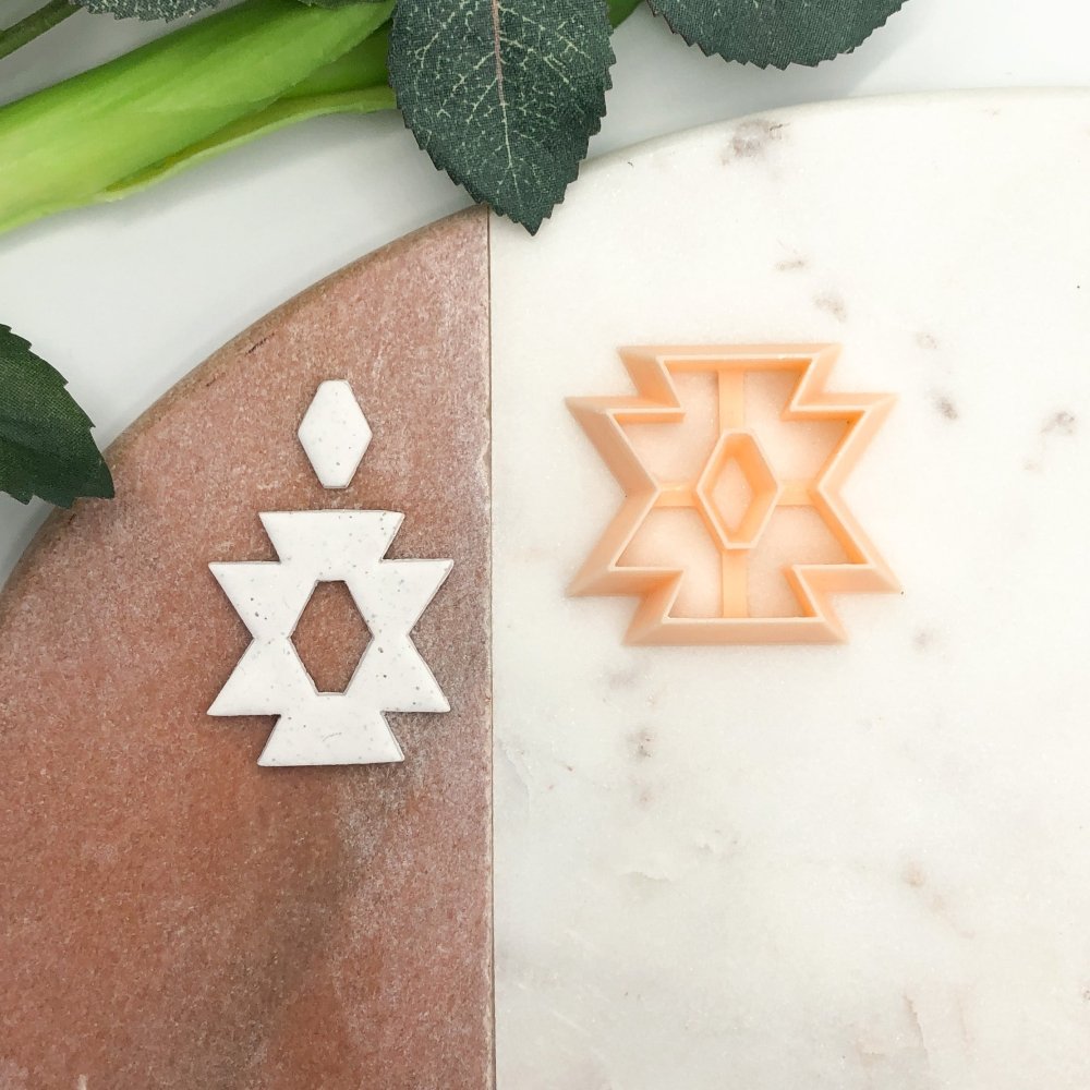 Aztec Donut Clay Cutter | Window Centre Cut Out -