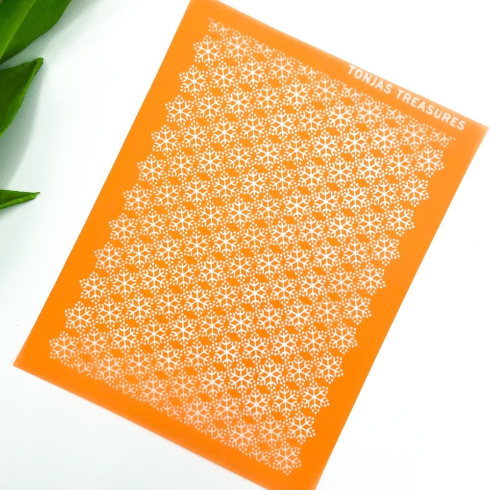 Christmas Snowflake Background Silkscreen -