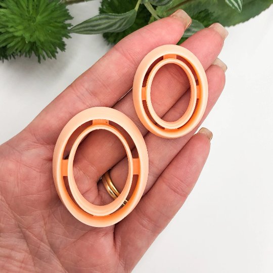 Chunky Oval Frame | Border Polymer Clay Cutter -