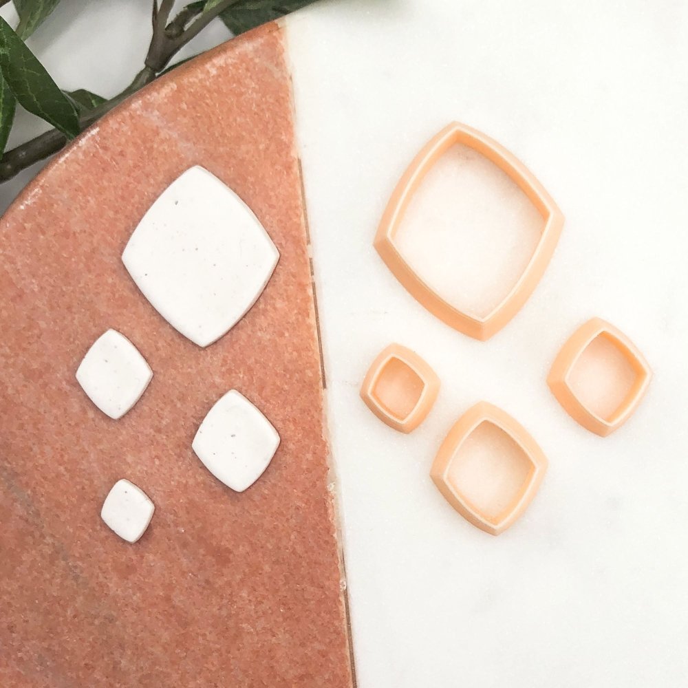 Diamond, Slightly Rounded Clay Cutter -