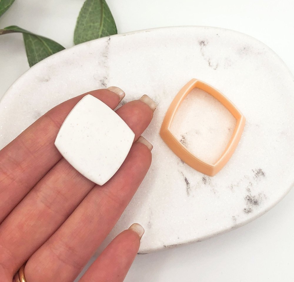 Diamond, Slightly Rounded Clay Cutter -
