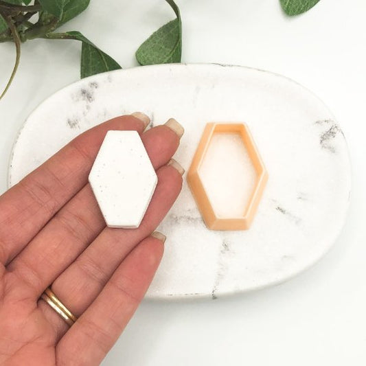 Faceted Gem Clay Cutter | 6 aFces / Sides Geometric Shape. -
