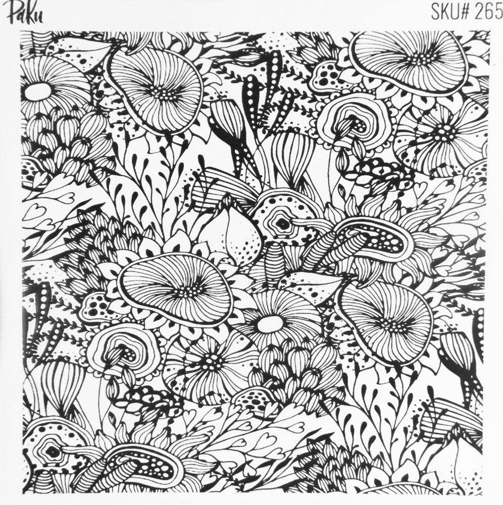 Floral Reef Silkscreen Stencil | Coral Flower Pattern -