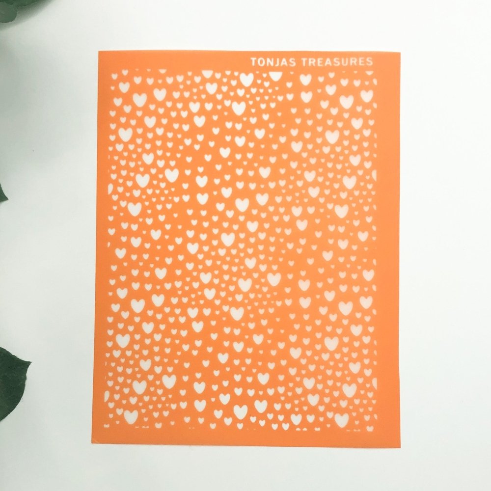Flowing Hearts Silkscreen Stencil | Valentines -