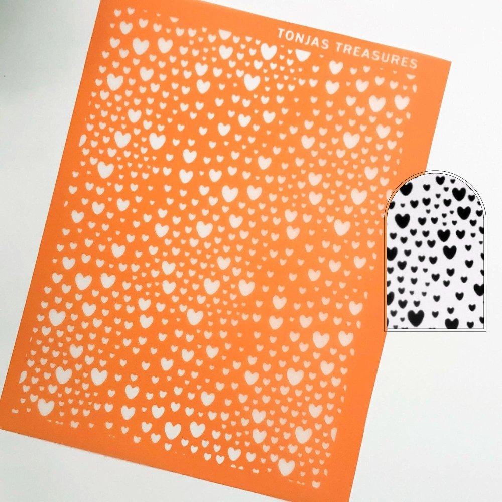 Flowing Hearts Silkscreen Stencil | Valentines -