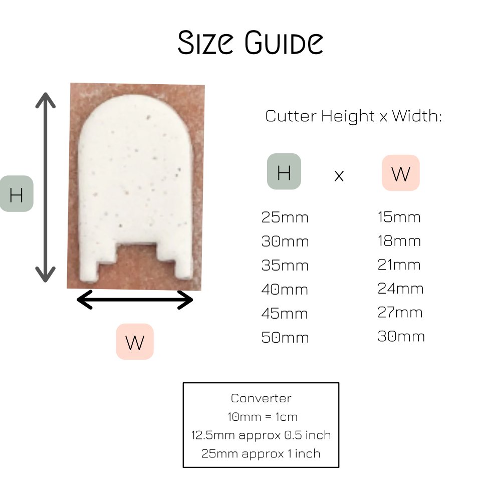 Geo Stepped Arch Clay Cutter | Geometric Design -